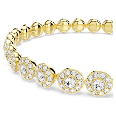 Swarovski Una Angelic Round Cut Bracelet 18K Gold Finish