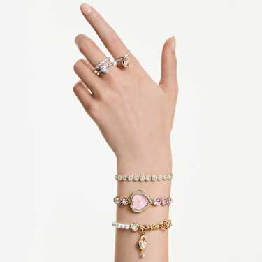 Swarovski Una Angelic Round Cut Bracelet 18K Gold Finish