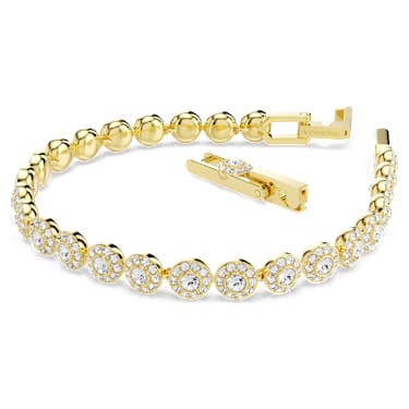 Swarovski Una Angelic Round Cut Bracelet 18K Gold Finish