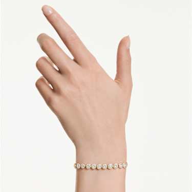 Swarovski Una Angelic Round Cut Bracelet 18K Gold Finish