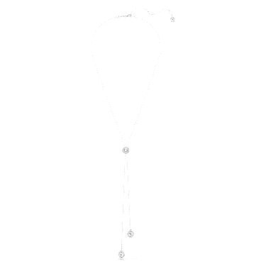 Swarovski Una Angelic Y-Pendant: Dazzling Round-Cut White Rhodium Plated Necklace