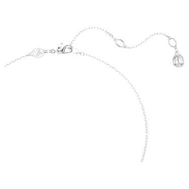 Swarovski Una Angelic Y-Pendant: Dazzling Round-Cut White Rhodium Plated Necklace