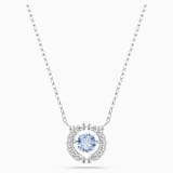 Swarovski Una Round Cut Pendant Necklace Rhodium-Plated