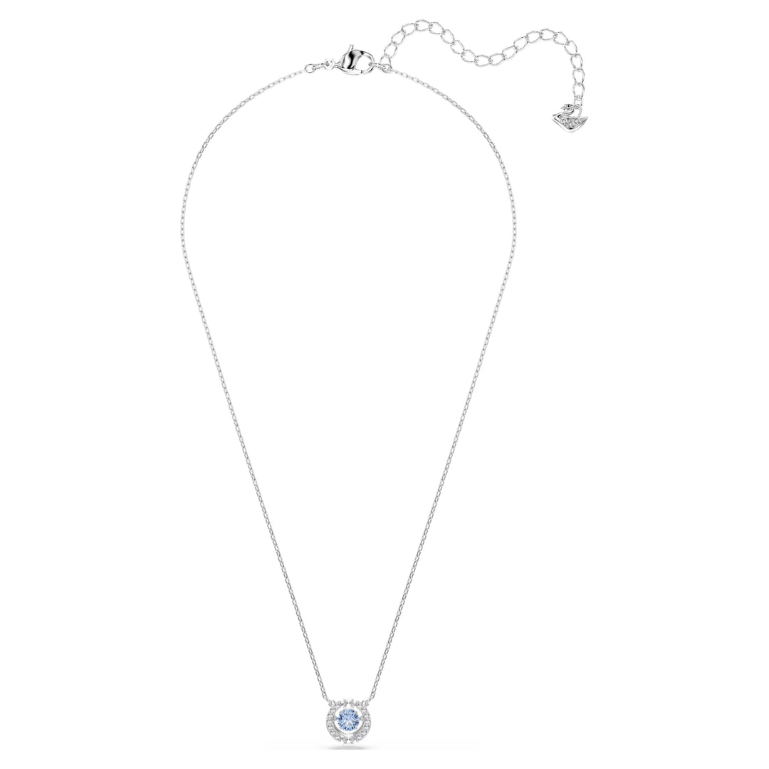 Swarovski Silver Una Round Cut Pendant Necklace