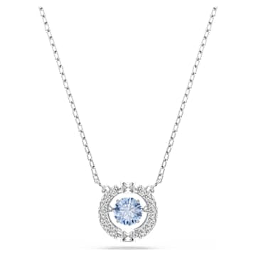 Swarovski Una Round Cut Pendant Necklace Rhodium-Plated