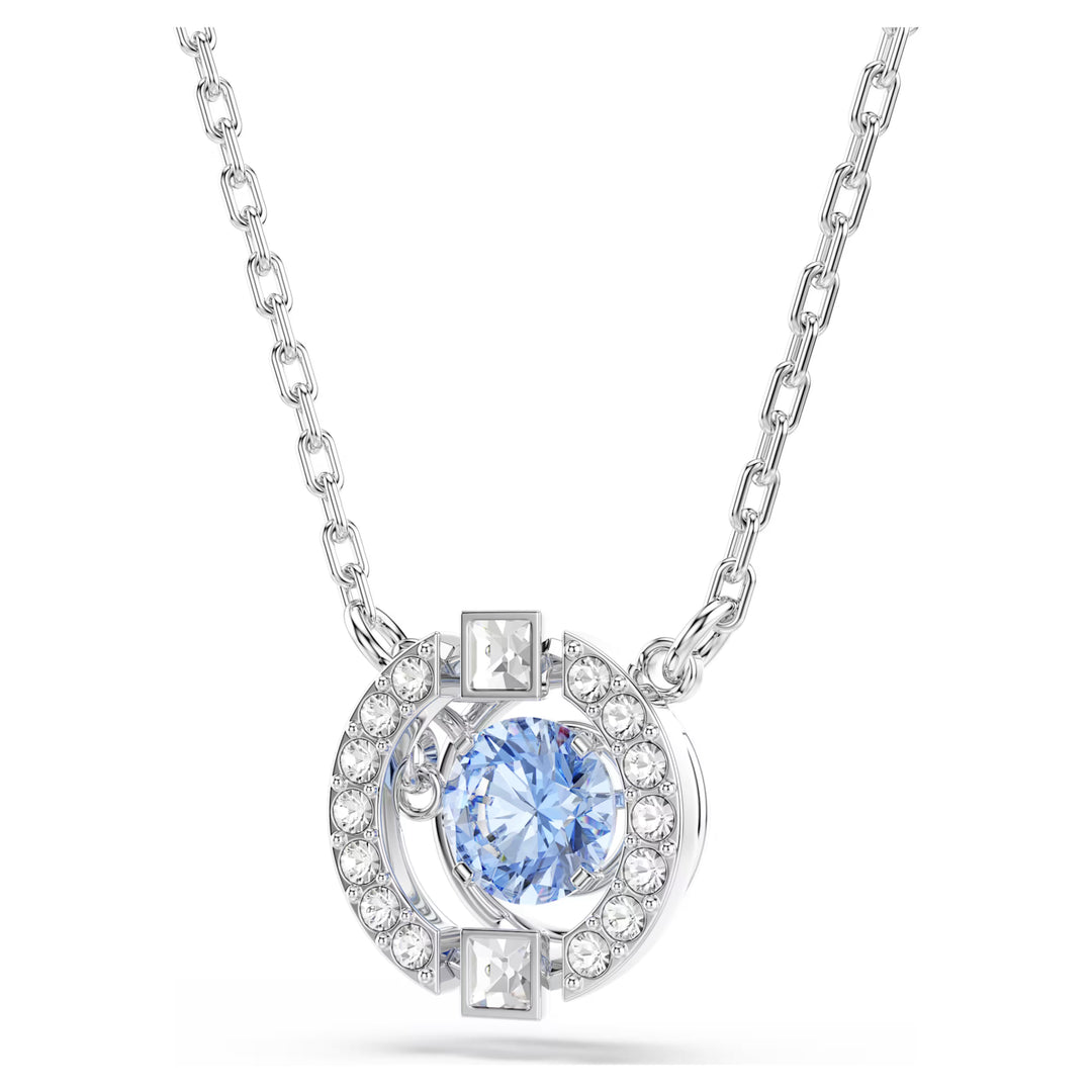 Swarovski Silver Una Round Cut Pendant Necklace