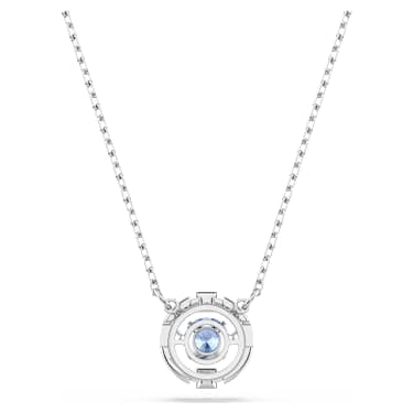 Swarovski Una Round Cut Pendant Necklace Rhodium-Plated
