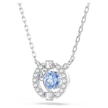 Swarovski Una Round Cut Pendant Necklace Rhodium-Plated