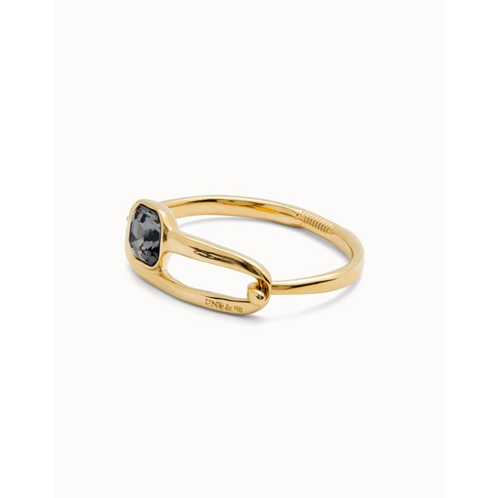 Unode50 18K Gold Plated a Black Crystal Bangle Bracelet - MococoUNOde50PUL2512-M-18KBracelet