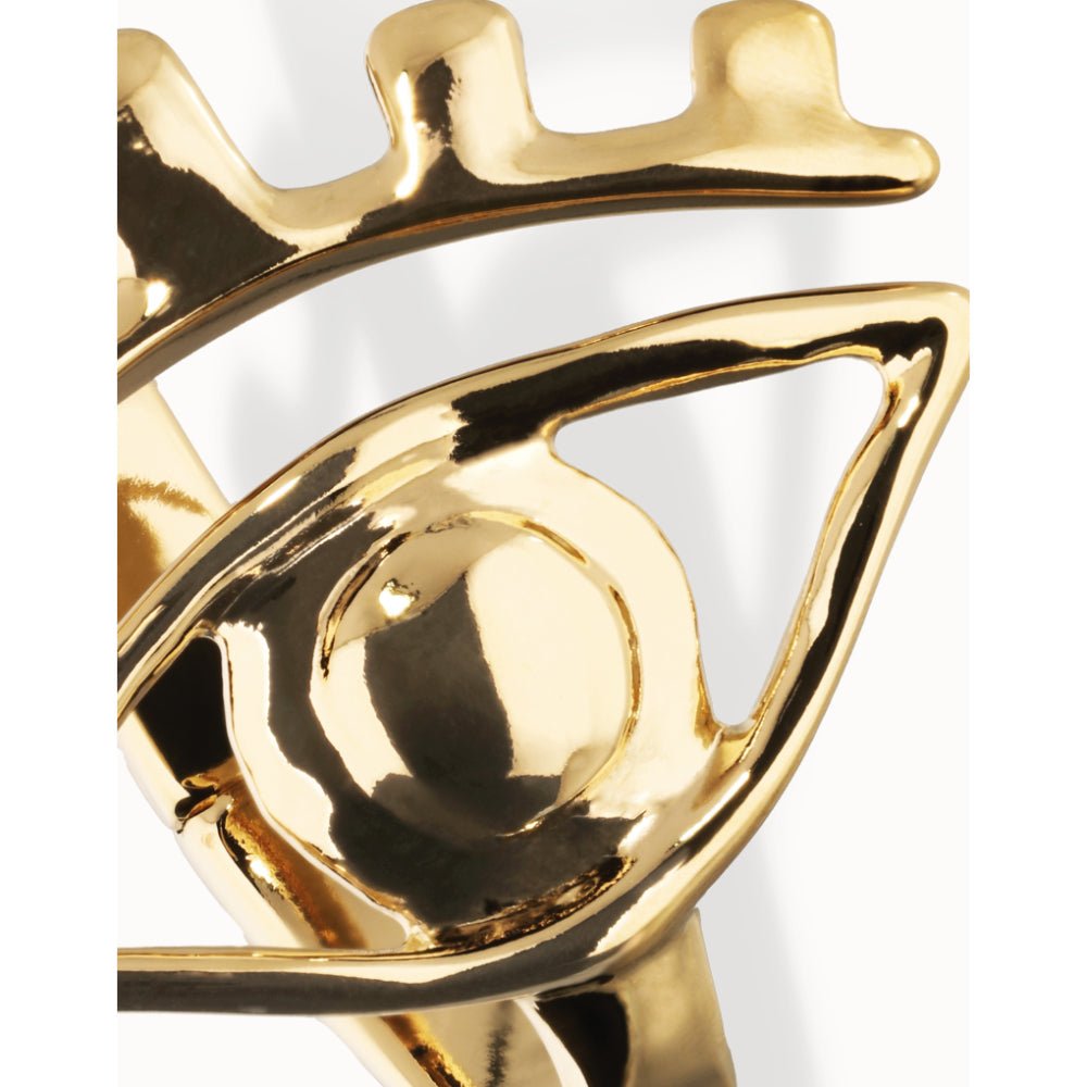 Unode50 18K Gold Plated a Striking Central Eye Bangle Bracelet - MococoUNOde50PUL2598-M-18KBracelet