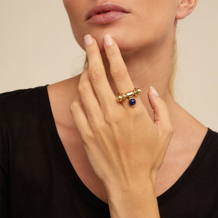 UNOde50 18K Gold - Plated Agate Stone Charm - MococoUNOde50CHA0136ROJORO0UCharms