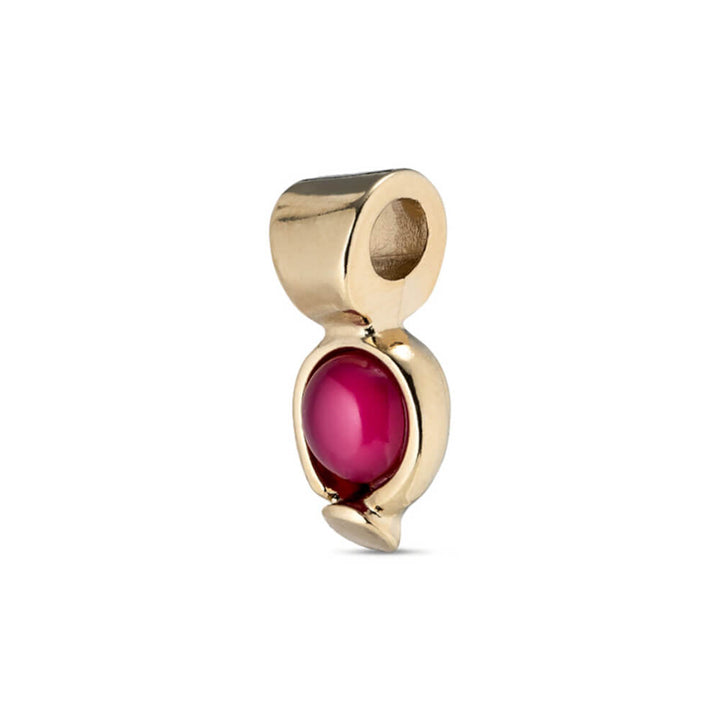 UNOde50 18K Gold - Plated Agate Stone Charm - MococoUNOde50CHA0136ROJORO0UCharms
