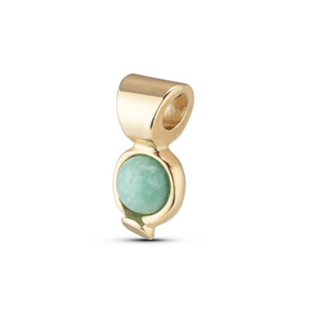 UNOde50 18K Gold - Plated Agate Stone Charm - MococoUNOde50CHA0136ROJORO0UCharms
