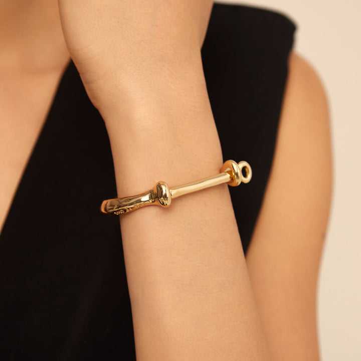 UNOde50 18K Gold-Plated Bangle Bracelet image 1