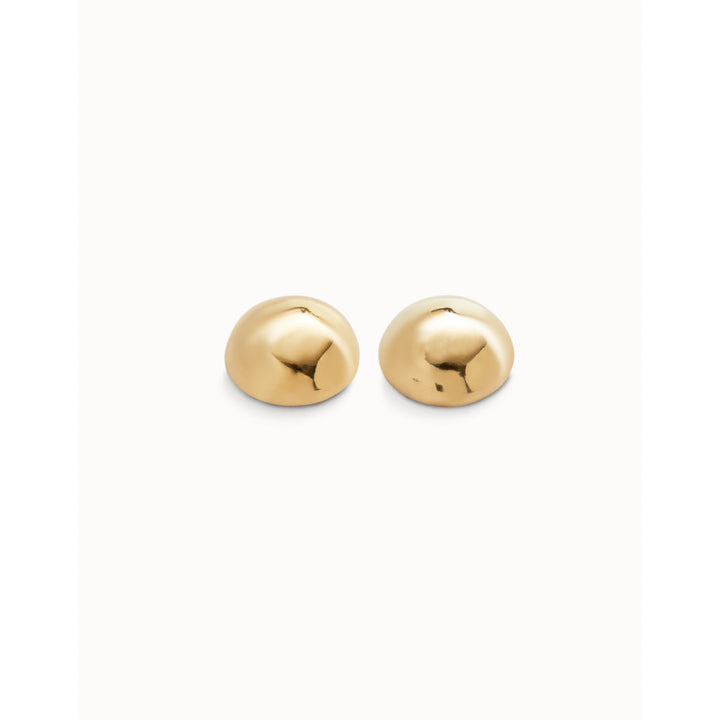 Unode50 18K Gold Plated Bead Shaped Stud Earrings image 2