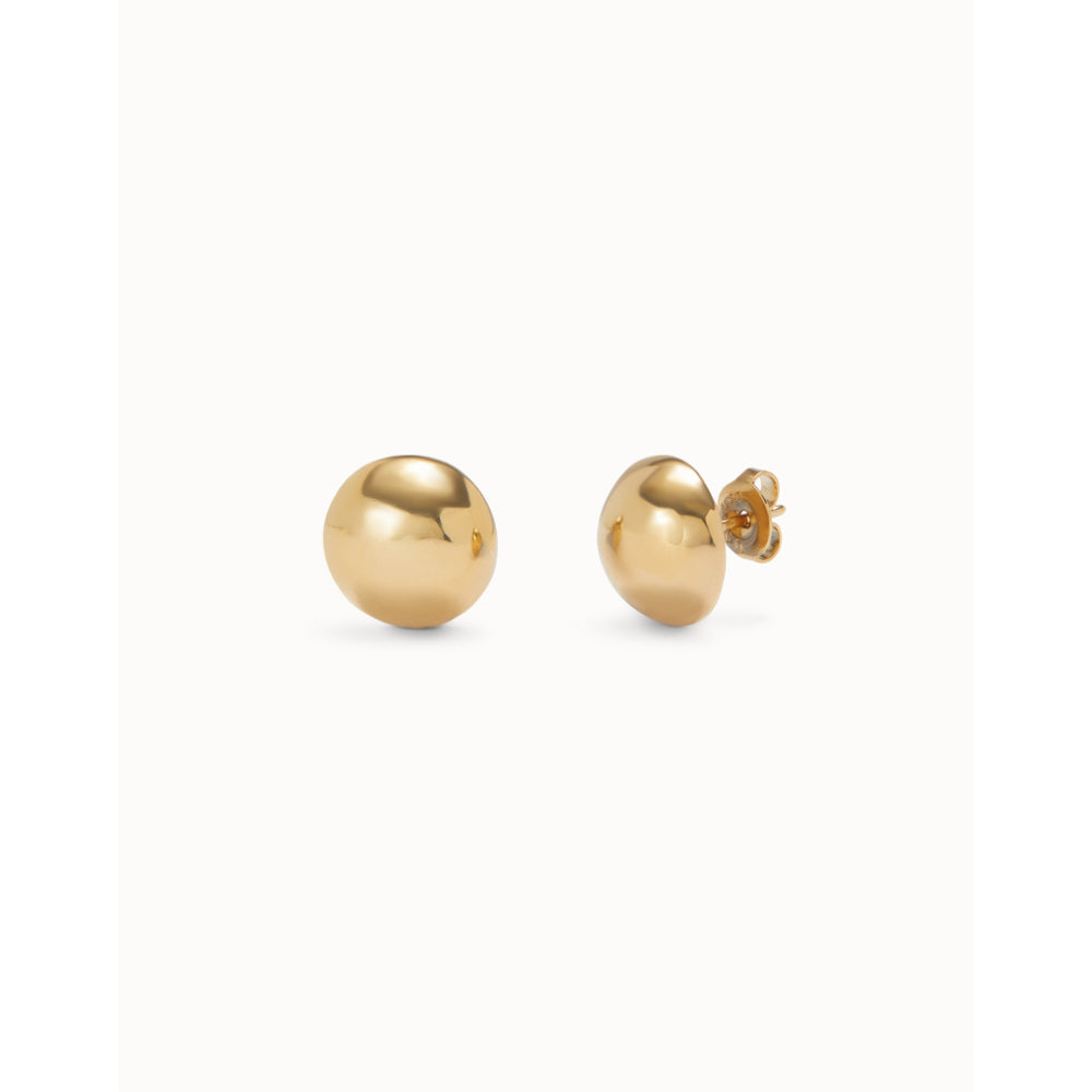 Unode50 18K Gold Plated Bead Shaped Stud Earrings image