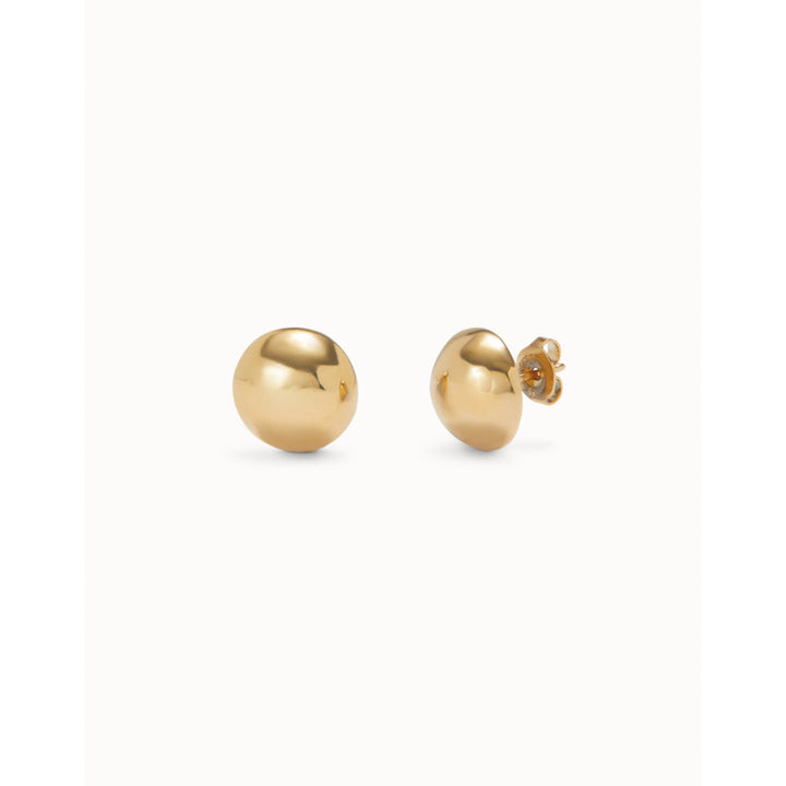 Unode50 18K Gold Plated Bead Shaped Stud Earrings image