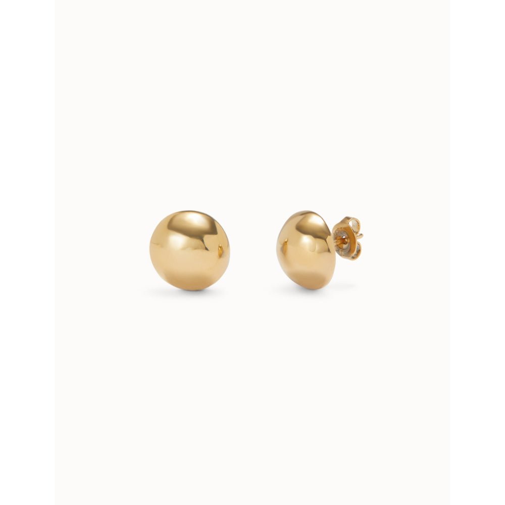 Unode50 18K Gold Plated Bead Shaped Stud Earrings - MococoUNOde50PEN0996ORO0000UEarrings