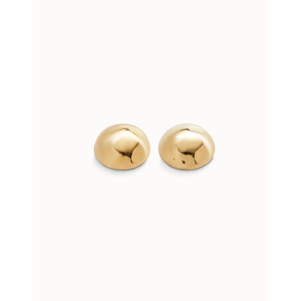 Unode50 18K Gold Plated Bead Shaped Stud Earrings - MococoUNOde50PEN0996ORO0000UEarrings