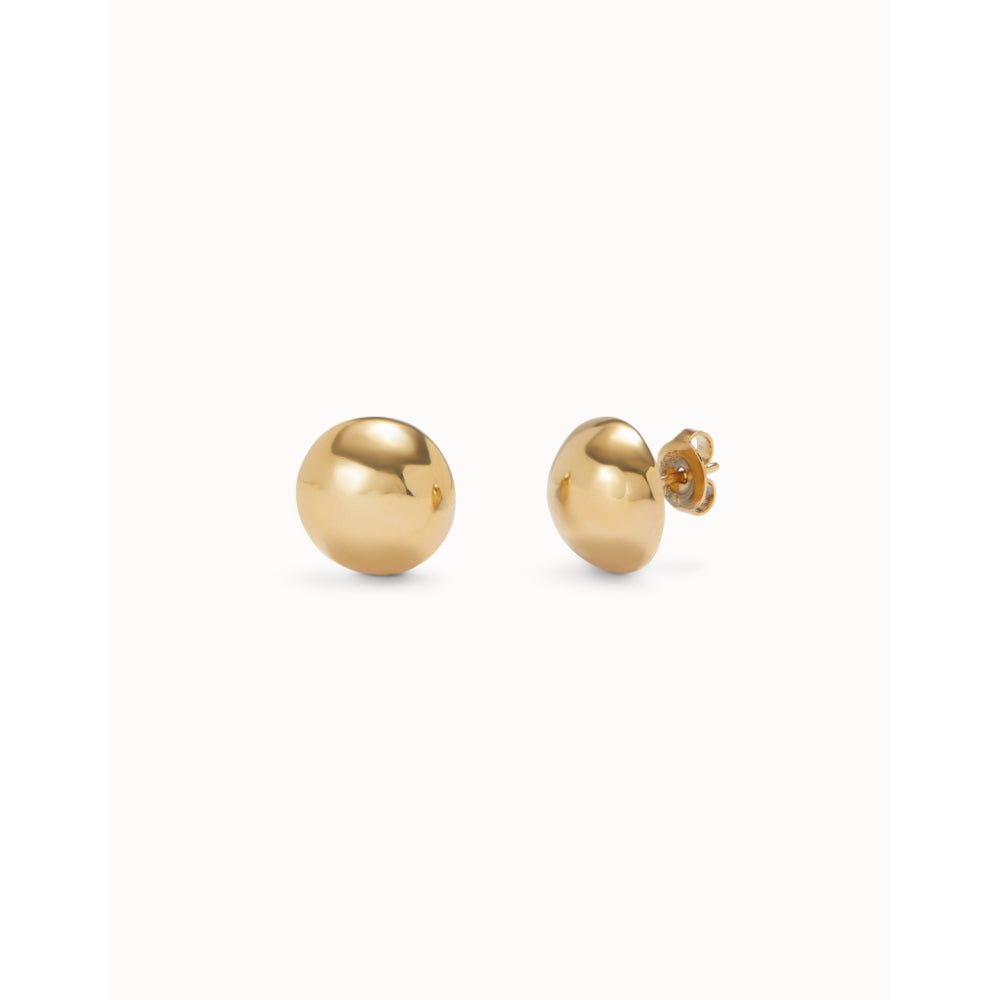 Unode50 18K Gold Plated Bead Shaped Stud Earrings - MococoUNOde50PEN0996-18KEarrings