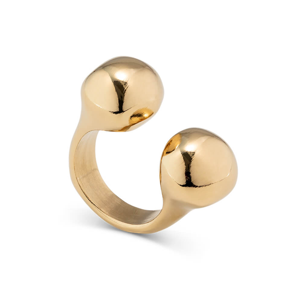 UNOde50 18K Gold - Plated Beads Ring - MococoUNOde50ANI0572ORO0000LRings
