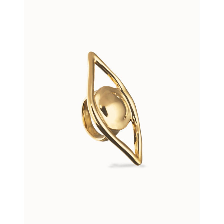 Unode50 18K Gold Plated Big Eye - Shaped Ring - MococoUNOde50ANI0858-12-18KRings