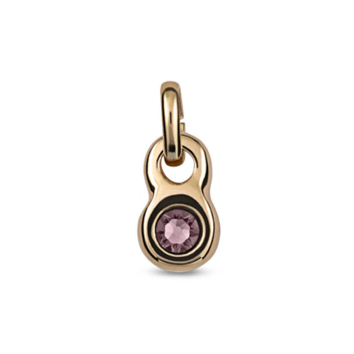 UNOde50 18K Gold - Plated Blue Crystal Round Shaped Charm - MococoUNOde50CHA0180ORORSA0UCharms
