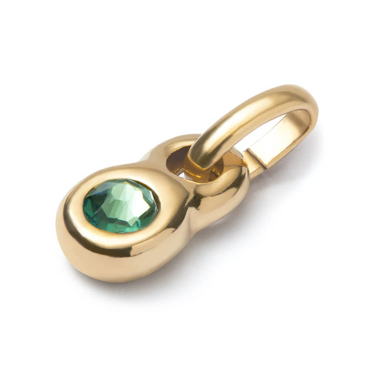 UNOde50 18K Gold - Plated Blue Crystal Round Shaped Charm - MococoUNOde50CHA0180ORORSA0UCharms