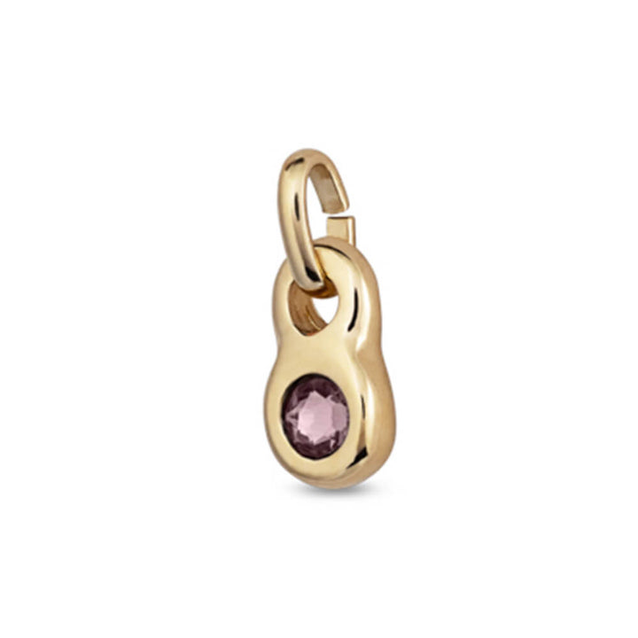 UNOde50 18K Gold - Plated Blue Crystal Round Shaped Charm - MococoUNOde50CHA0180ORORSA0UCharms