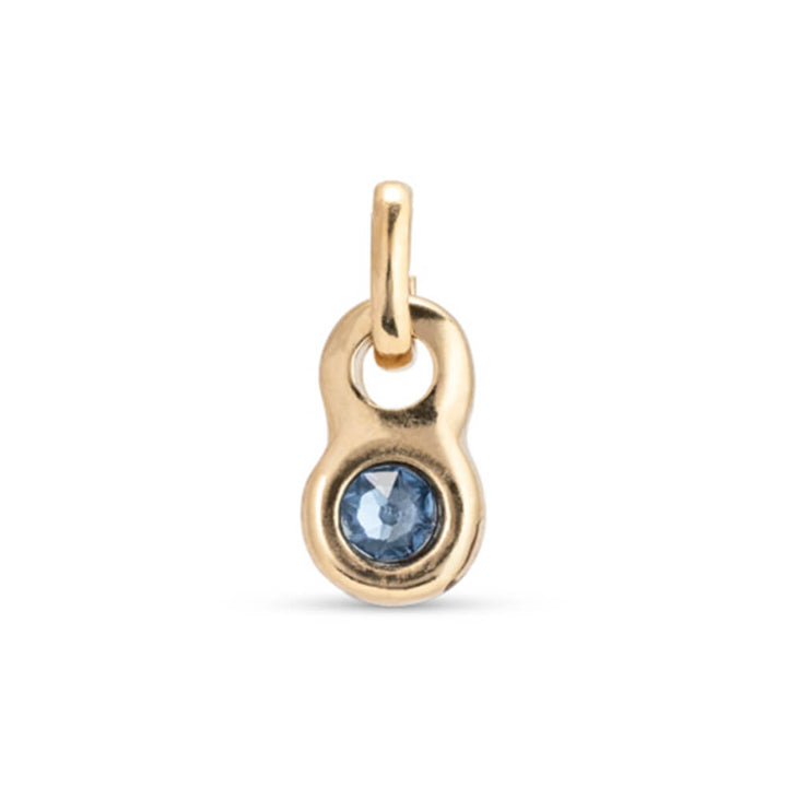 UNOde50 18K Gold - Plated Blue Crystal Round Shaped Charm - MococoUNOde50CHA0180OROAZU0UCharms