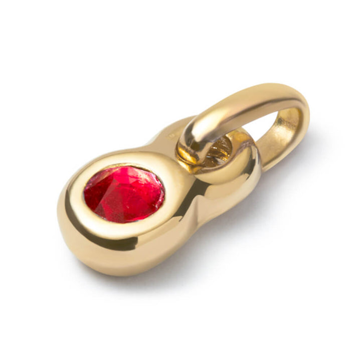 UNOde50 18K Gold - Plated Blue Crystal Round Shaped Charm - MococoUNOde50CHA0180ORORSA0UCharms