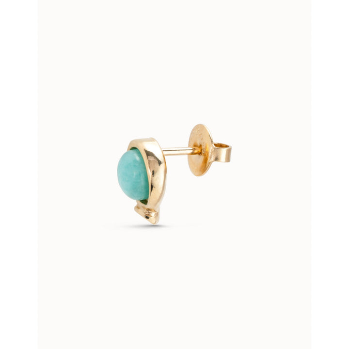 Unode50 18k Gold Plated Blue Crystal Single Stud Earring image 2