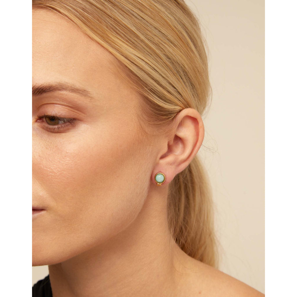 Unode50 18k Gold Plated Blue Crystal Single Stud Earring image 1