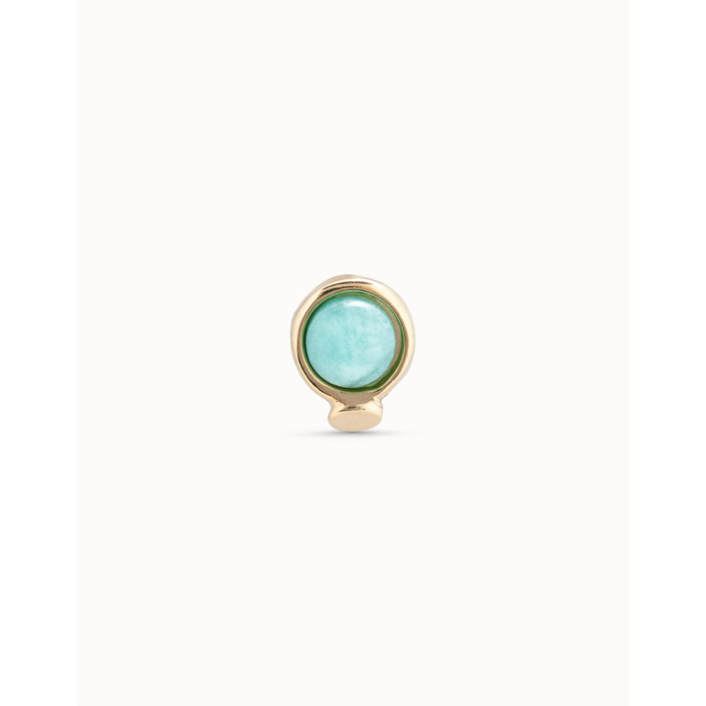 Unode50 18k Gold Plated Blue Crystal Single Stud Earring image