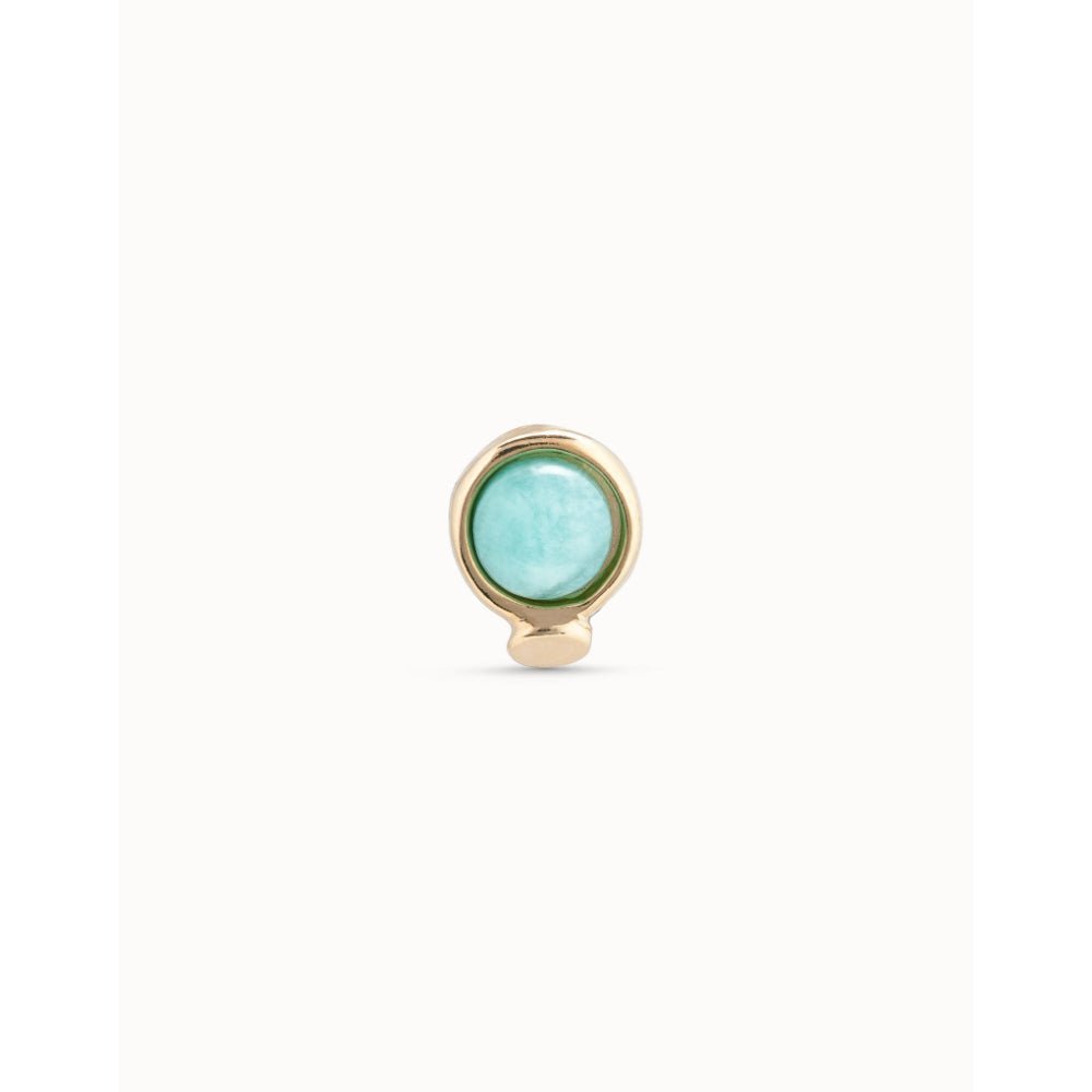 Unode50 18k Gold Plated Blue Crystal Single Stud Earring - MococoUNOde50PIE0014BPLORO0UEarrings