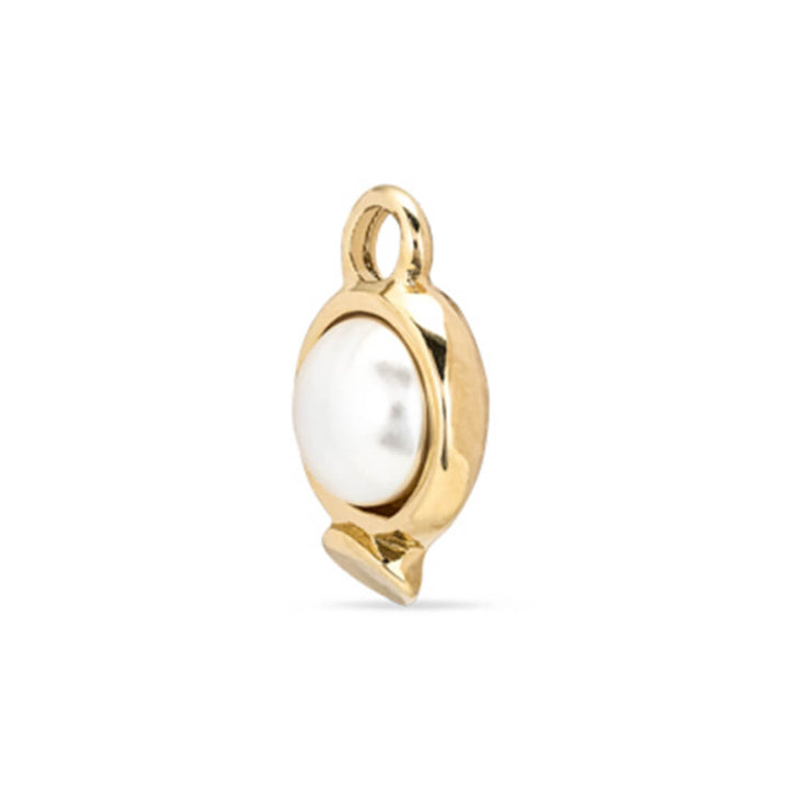 UNOde50 18K Gold - Plated Circle and Pearl Piercing Charm - MococoUNOde50CHP0040BPLORO0UCharms
