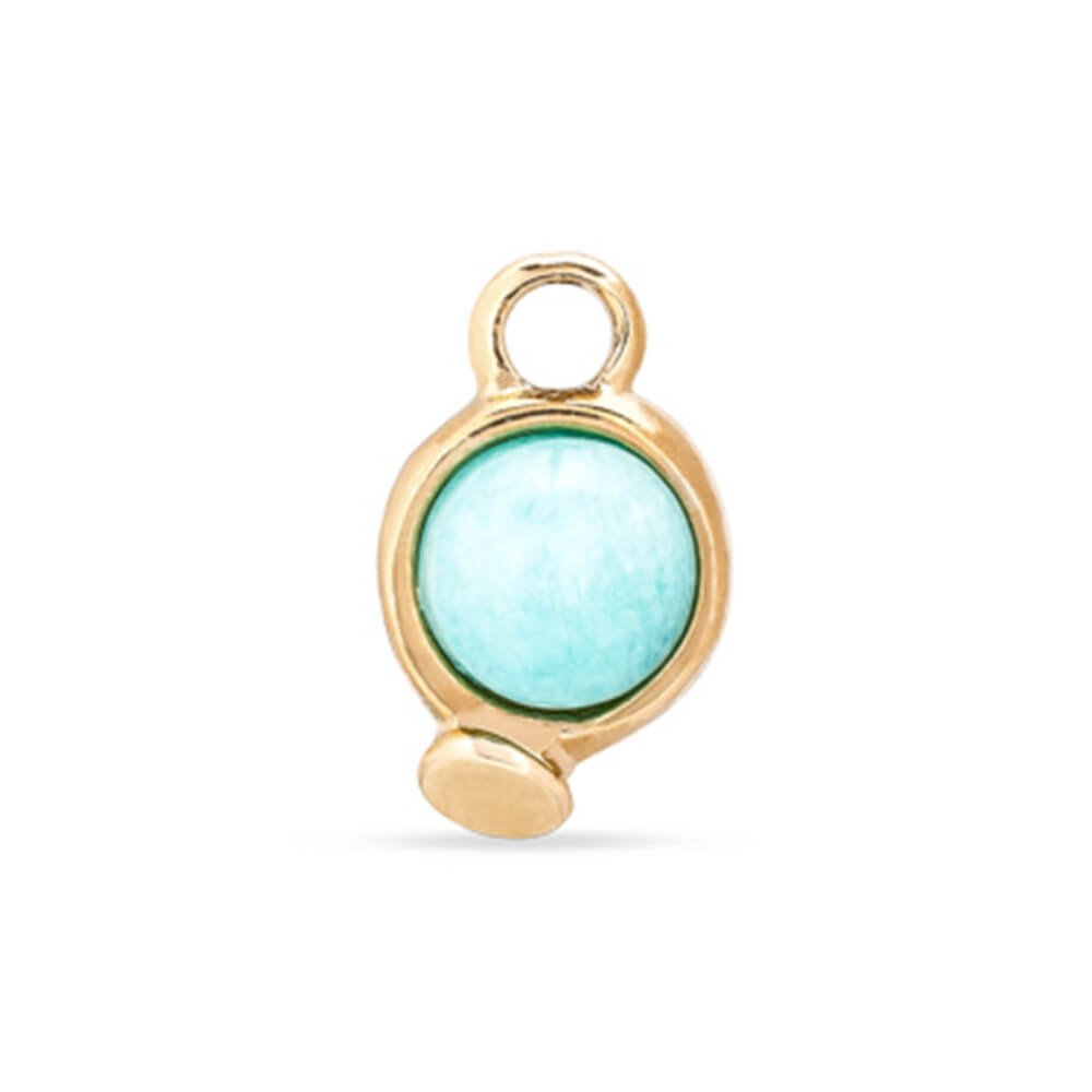 UNOde50 18K Gold - Plated Circle and Pearl Piercing Charm - MococoUNOde50Charms
