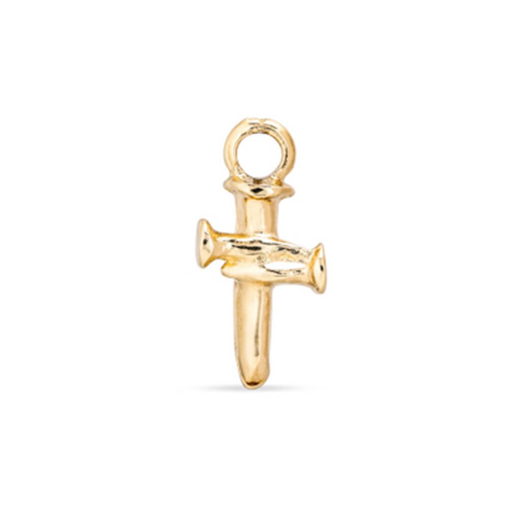 UNOde50 18K Gold - Plated Cross Piercing Charm - MococoUNOde50CHP0039ORO0000UCharms