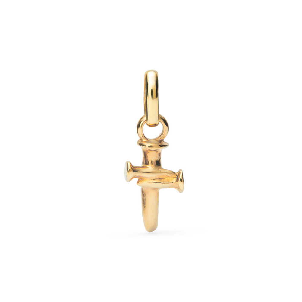 UNOde50 18K Gold - Plated Cross - Shaped Charm - MococoUNOde50CHA0248ORO0000UCharms
