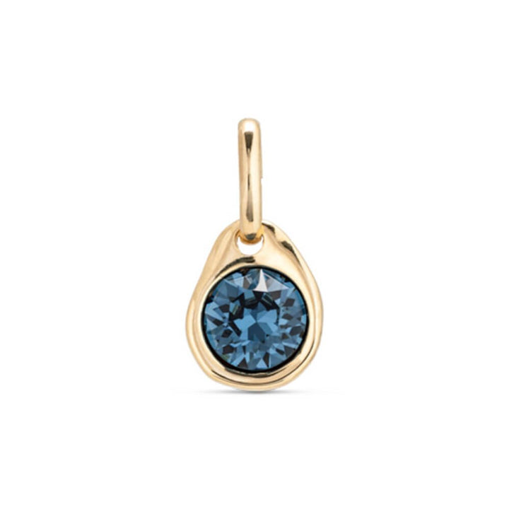 UNOde50 18K Gold - Plated Crystal Circular Charm - MococoUNOde50CHA0210AZUORO0UCharms