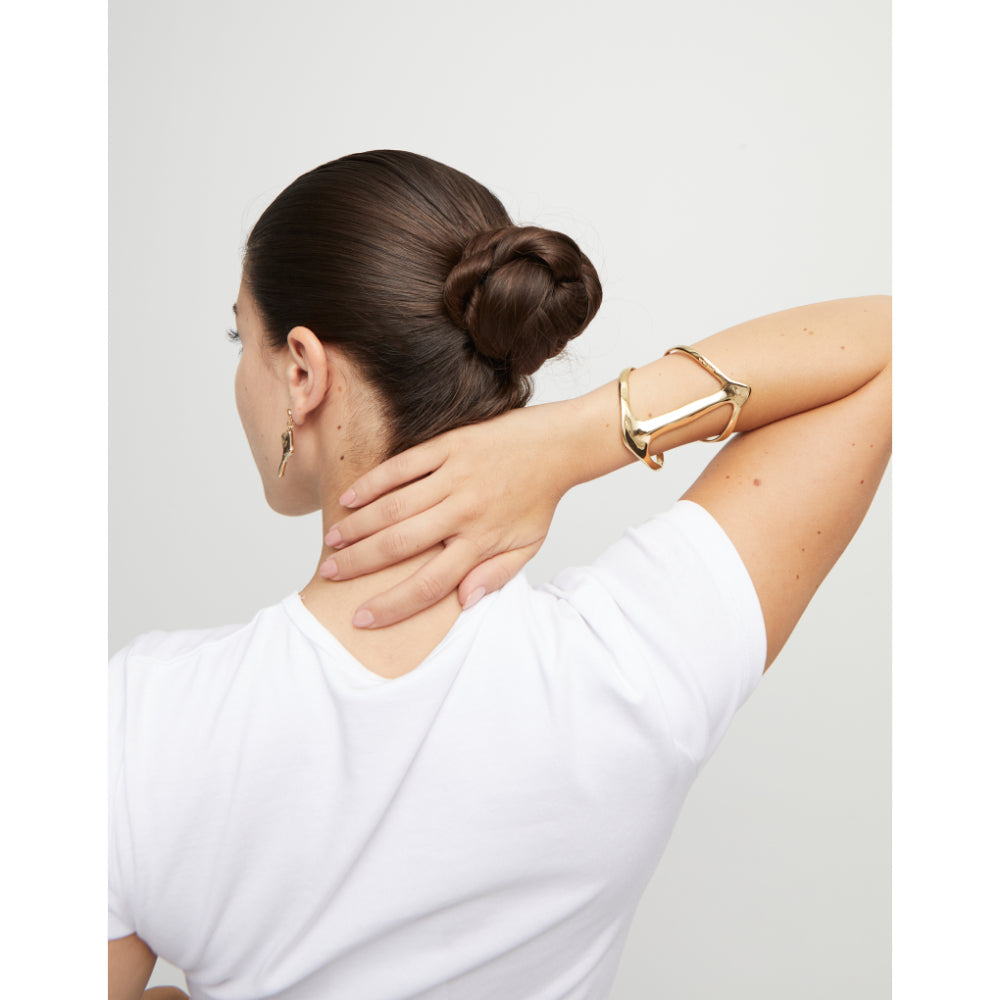 Unode50 18K Gold Plated Cuff Manta Ray Structure Bracelet image 2