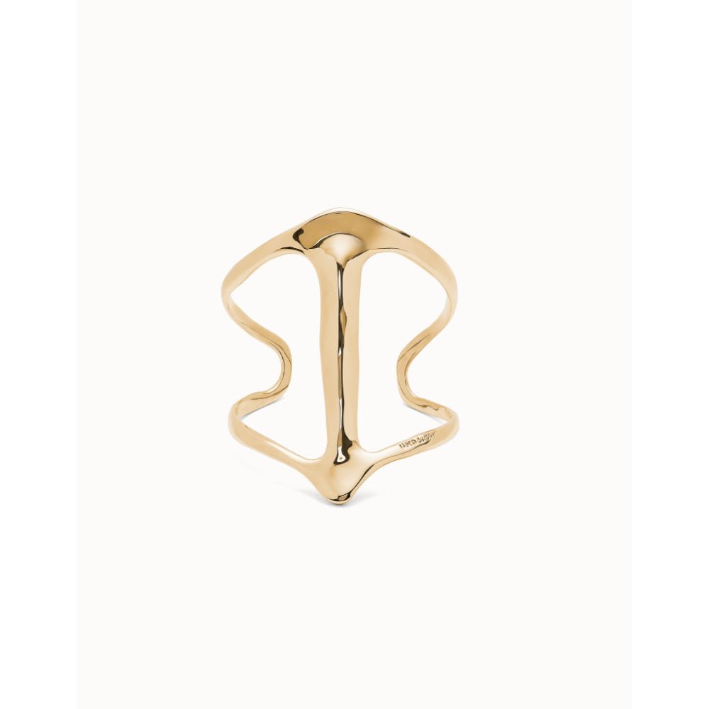 Unode50 18K Gold Plated Cuff Manta Ray Structure Bracelet - MococoUNOde50PUL2552-M-18KBracelet