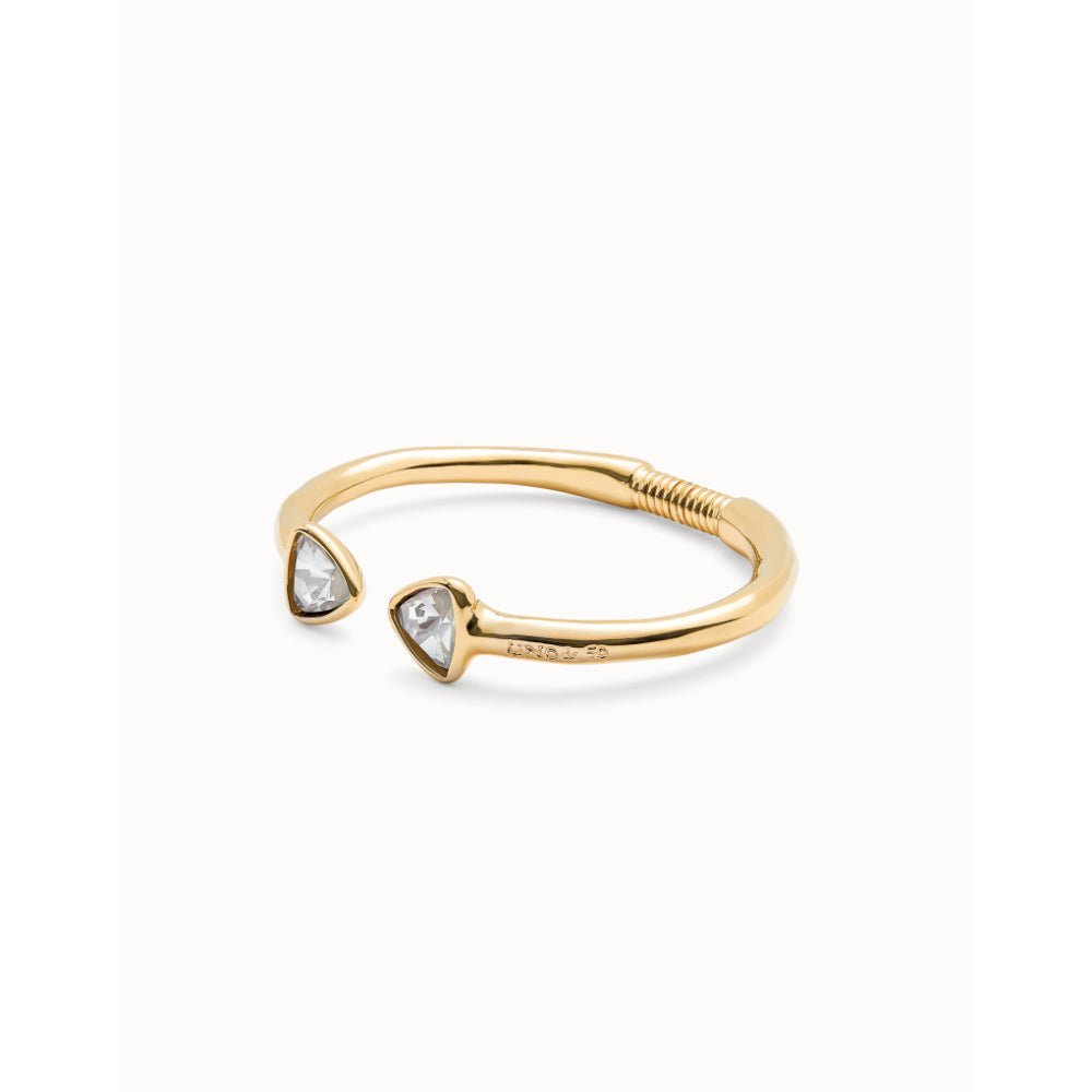 Unode50 18K Gold Plated Cuff Two Multicolored Crystals Bracelet - MococoUNOde50PUL2510-M-18KBracelet