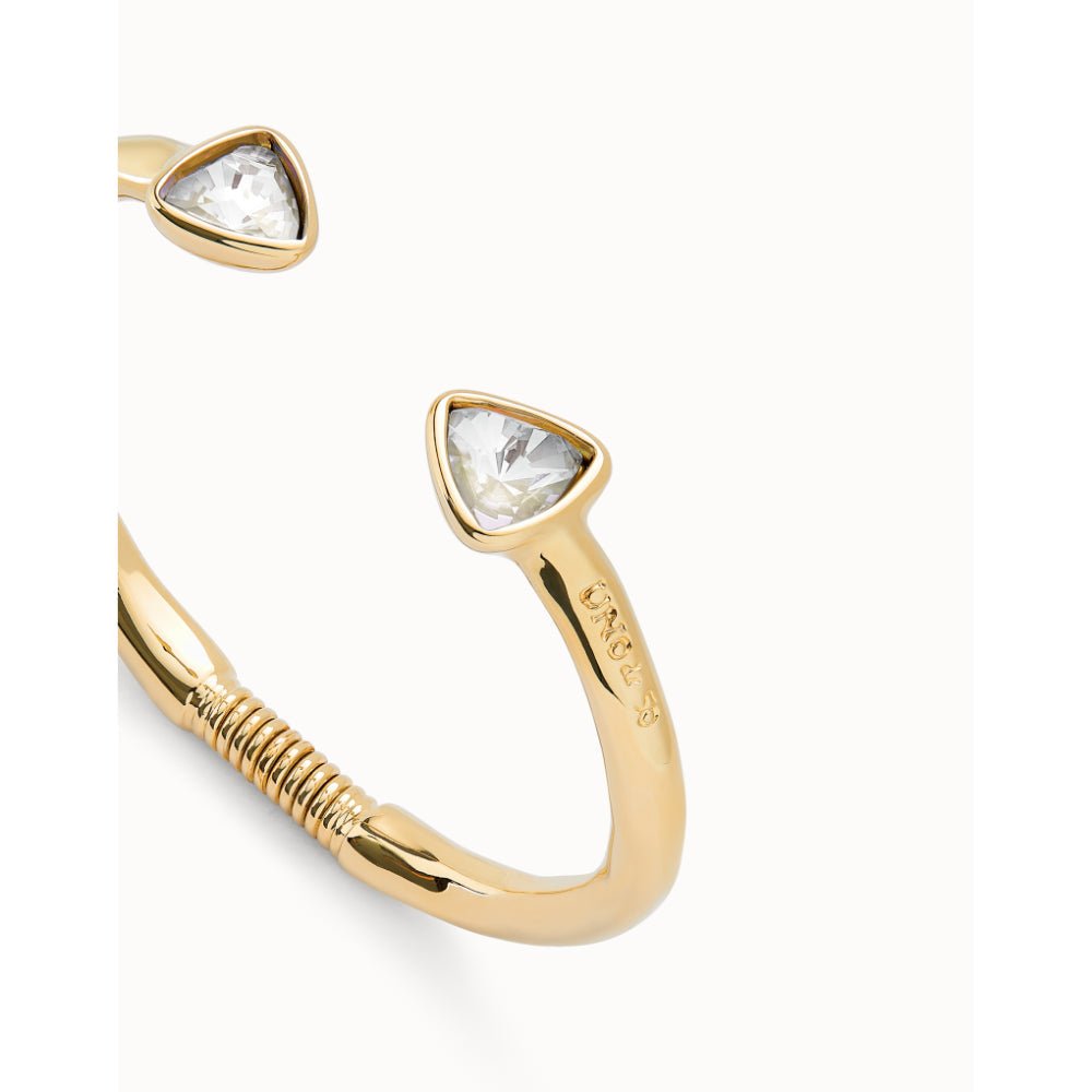 Unode50 18K Gold Plated Cuff Two Multicolored Crystals Bracelet - MococoUNOde50PUL2510-M-18KBracelet