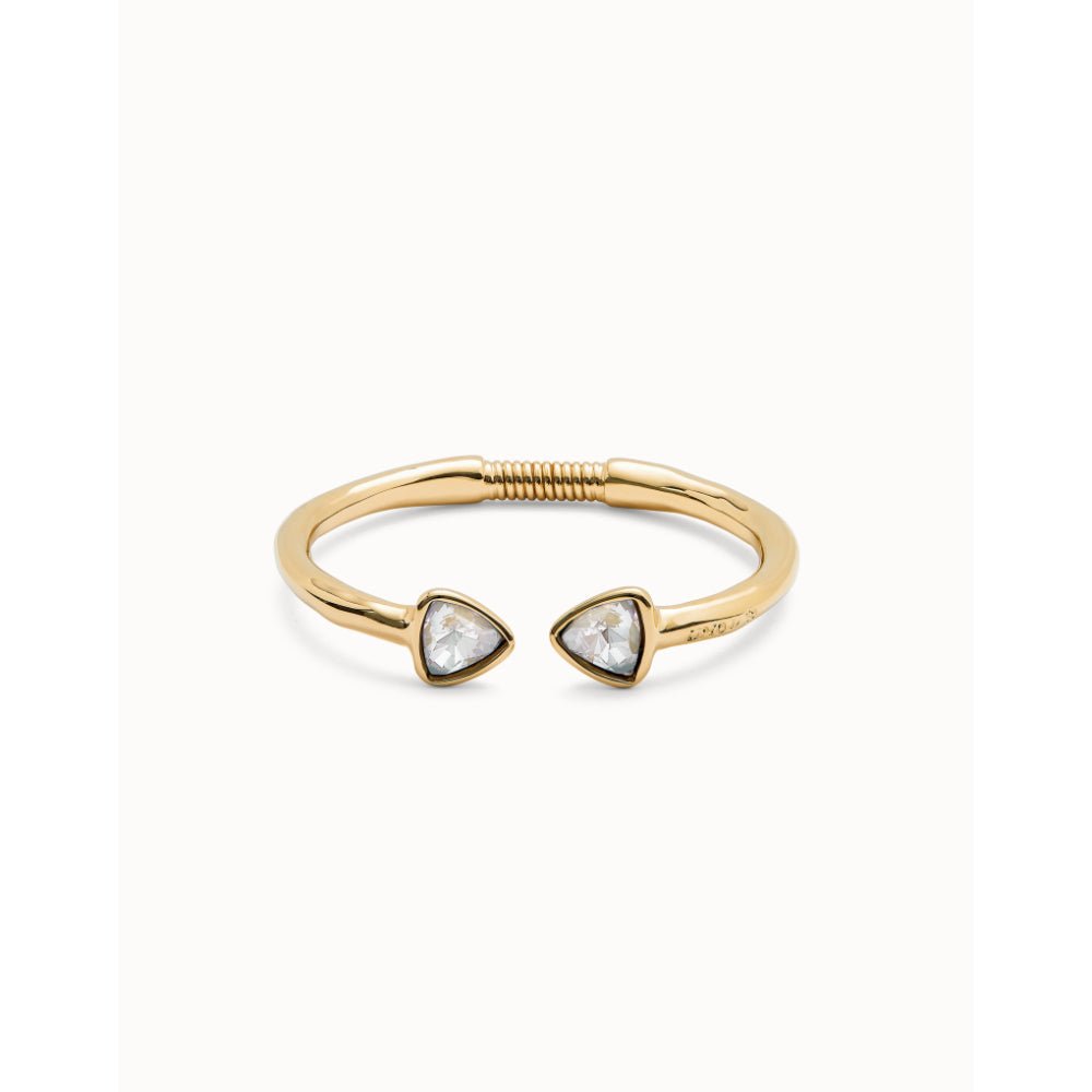 Unode50 18K Gold Plated Cuff Two Multicolored Crystals Bracelet - MococoUNOde50PUL2510-M-18KBracelet