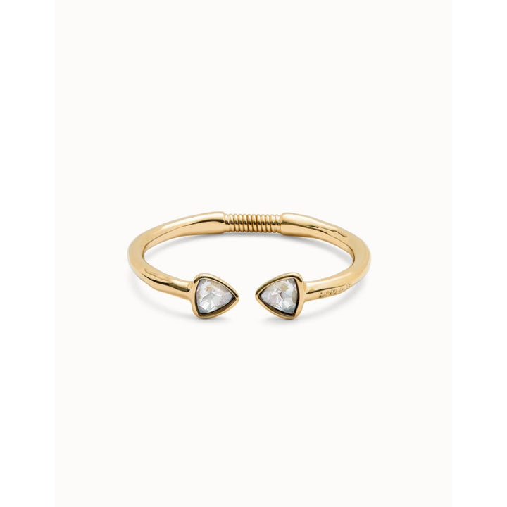 Unode50 18K Gold Plated Cuff Two Multicolored Crystals Bracelet - MococoUNOde50PUL2510-M-18KBracelet