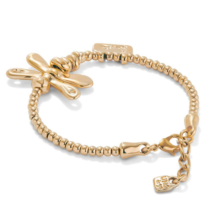 UNOde50 18K Gold - Plated Dragonfly Elastic Bracelet - MococoUNOde50Bracelets