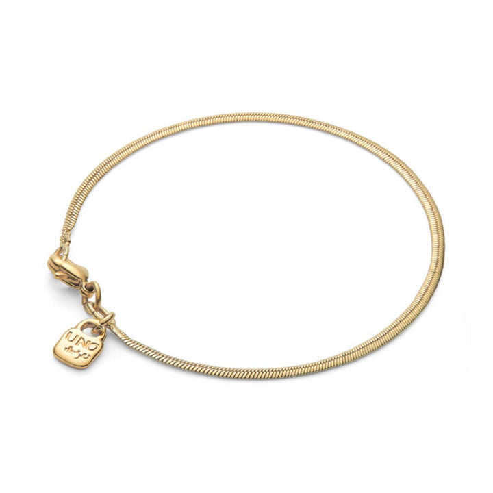 UNOde50 18K Gold - Plated Flat Snake Chain Bracelet - MococoUNOde50PUL2504ORO0000MBracelets