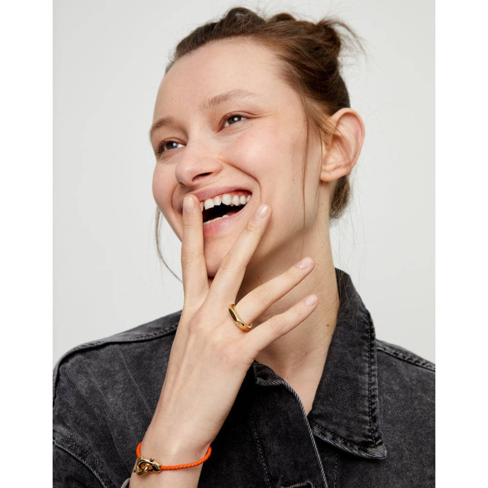 Unode50 18K Gold Plated Geometric Ring - MococoUNOde50ANI0853-12-18KRings