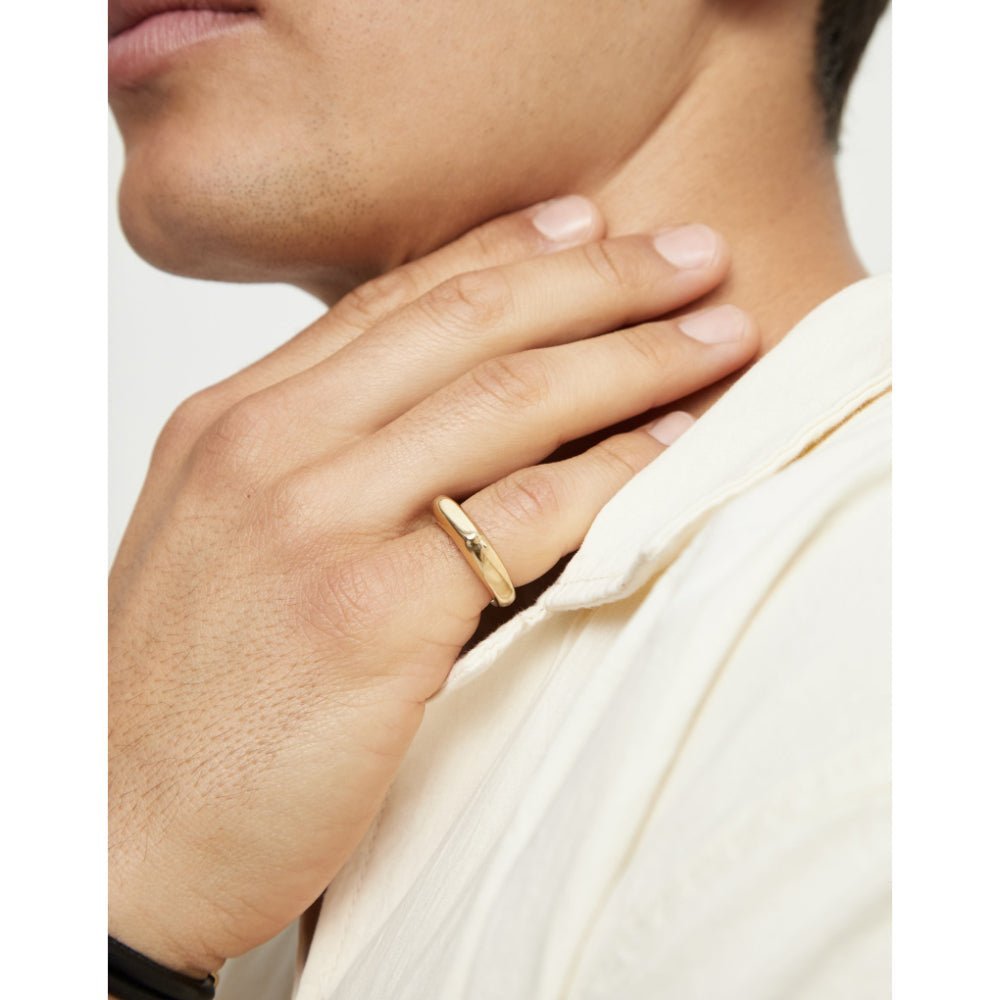 Unode50 18K Gold Plated Geometric Ring - MococoUNOde50ANI0853ORO00012Rings